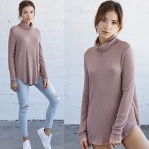 ME TO WE Essentials Tunnel Vision waffle knit turtleneck sweater